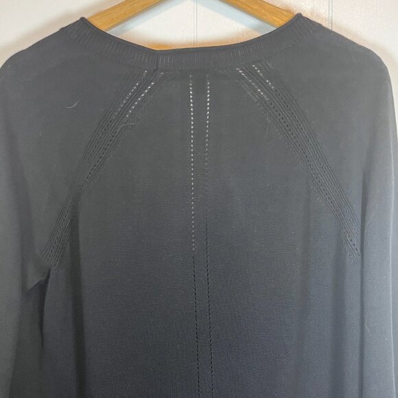 Talbots Women's Size Small Black Cardigan Button Down Cotton Blend - Picture 4 of 9